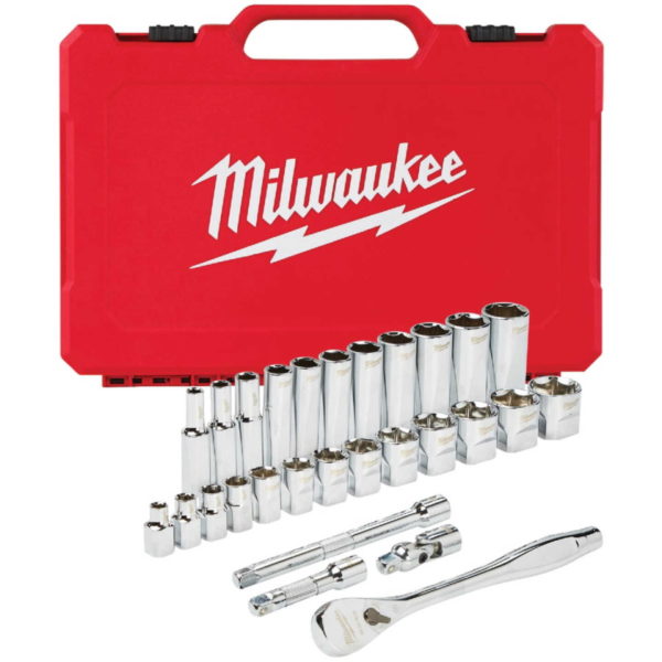 Milwaukee 38in Drive 32pc Ratchet & Socket Set - SAE
