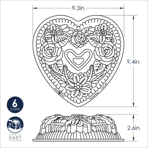 Nordic Ware Floral Heart Bundt Pan4