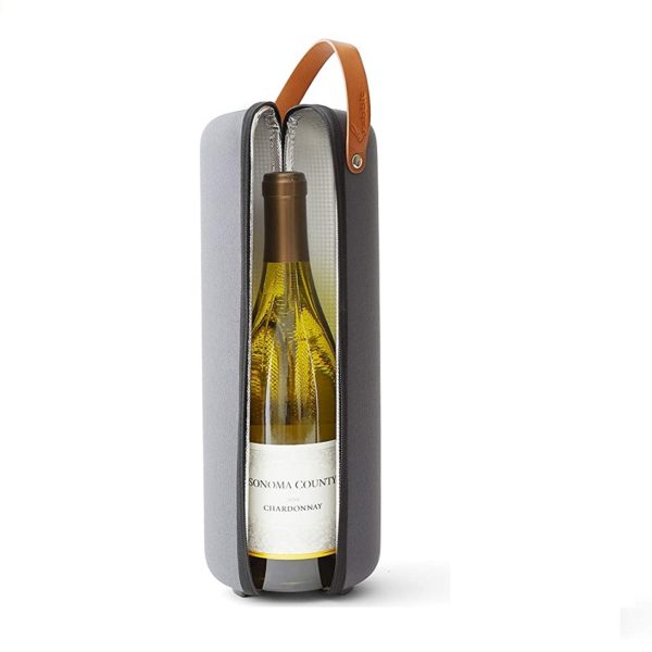 Rabbit Insulated Wine Bottle Carrier - Grey