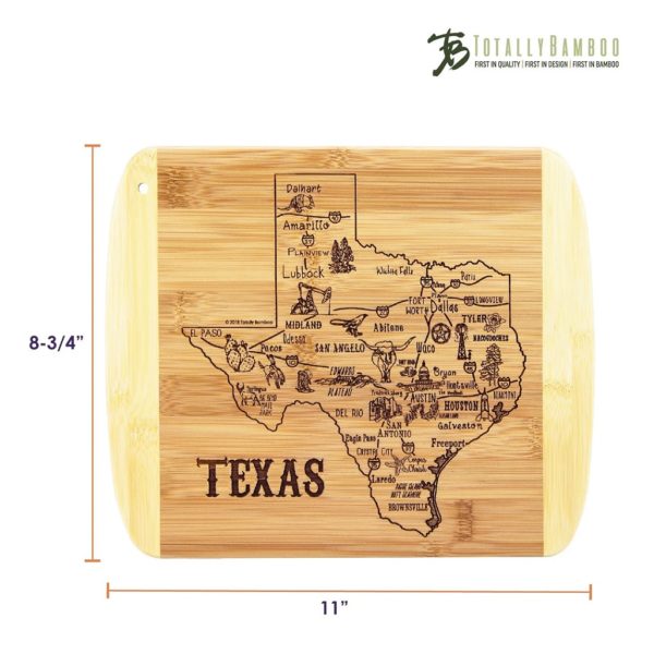 A Slice of Life Texas Serving and Cutting Board