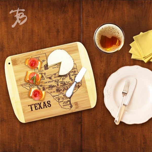 A Slice of Life Texas Serving and Cutting Board