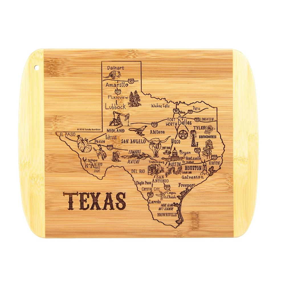A Slice of Life Texas Serving and Cutting Board