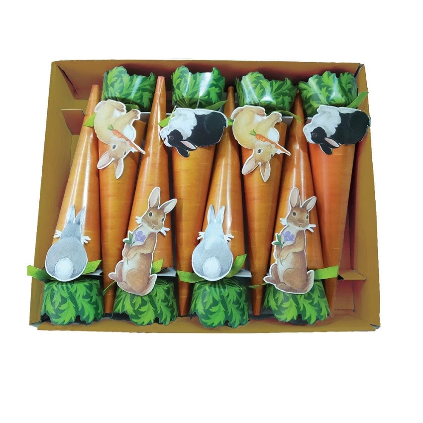 Bunnies and Carrots Cone Celebration Crackers