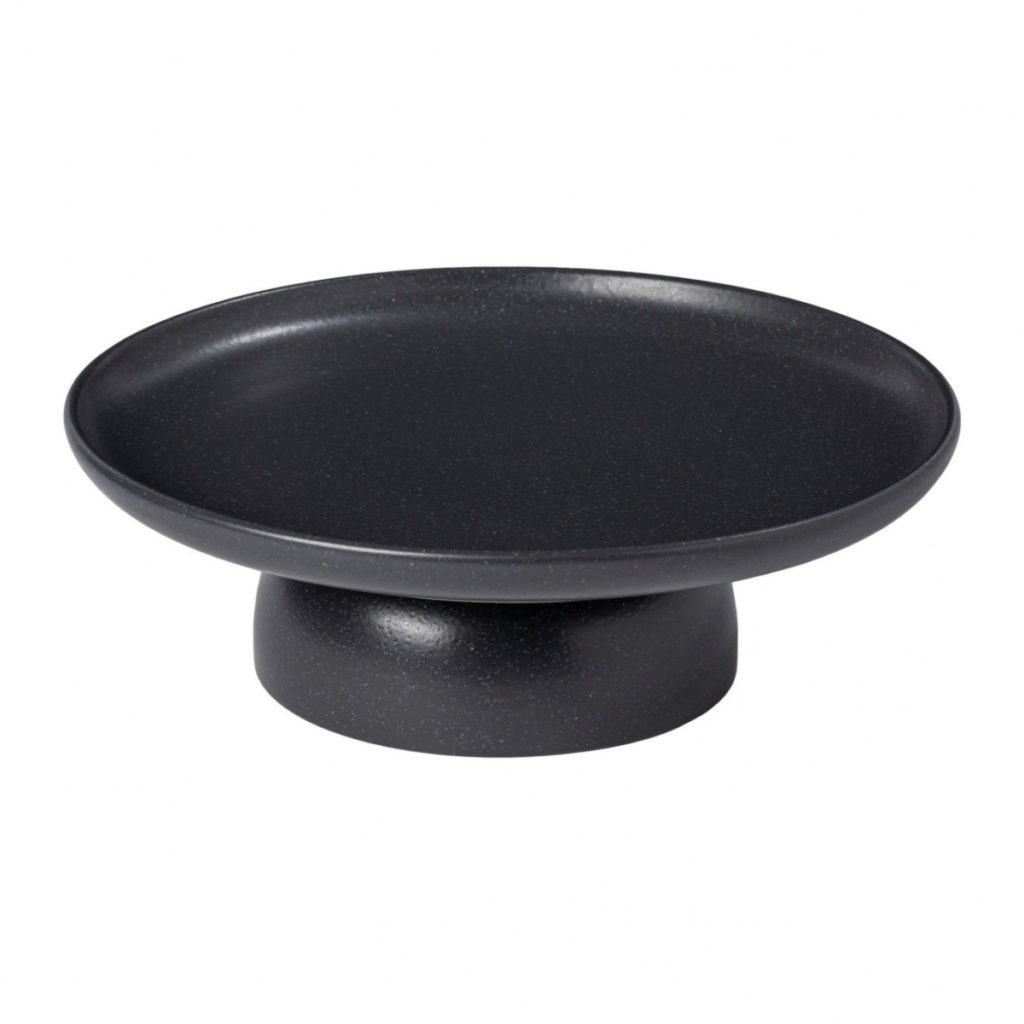 Casafina Pacifica Footed Plate – Seed Grey