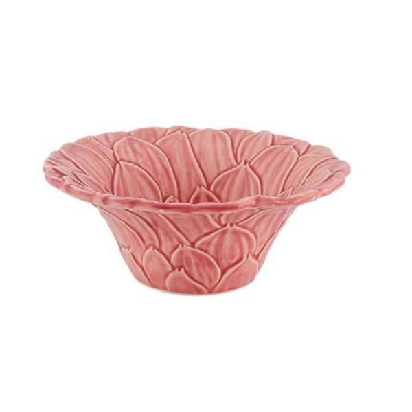 Bordallo Pinheiro Maria Flor Decorated Dahlia Bowl