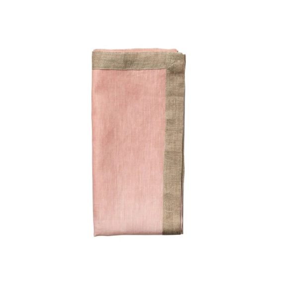 Dip Dye Napkin in Blush & Gold