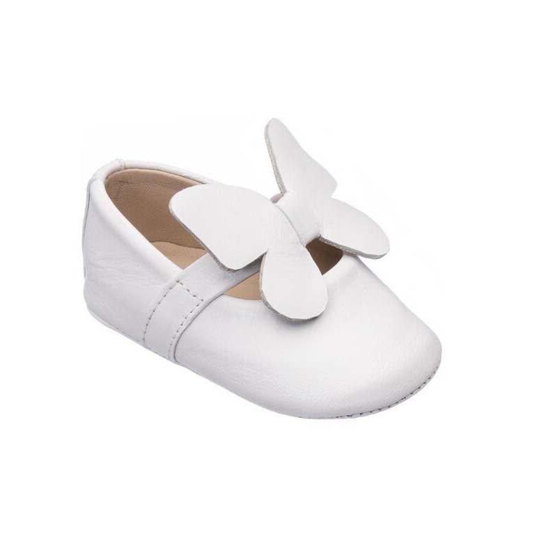 Elephantito Baby Butterfly Ballerina Shoes - White
