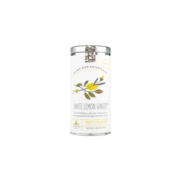 Flying Bird Botanicals White Lemon Ginger Tea Bags