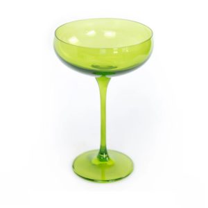 Estelle Colored Champagne Coupe - Forest Green