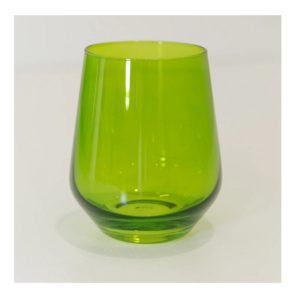 Estelle Stemless Wine Glass - Forest Green