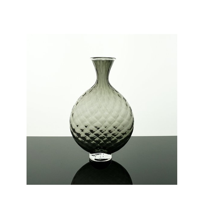 Optic Oval Bottle Vase - Grey