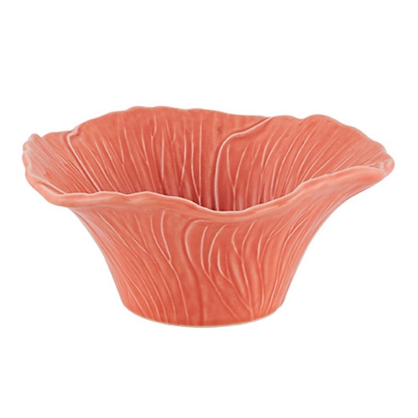Bordallo Pinheiro Maria Flor Pink Hollyhock Bowl