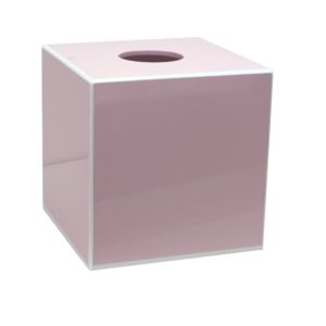 Addison Ross Light Pink Square Tissue Box