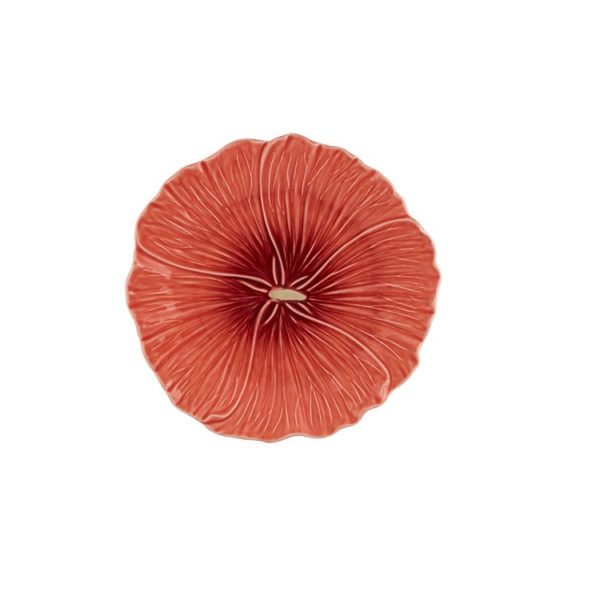 Bordallo Pinheiro Maria Flor Fruit Plate Hollyhock