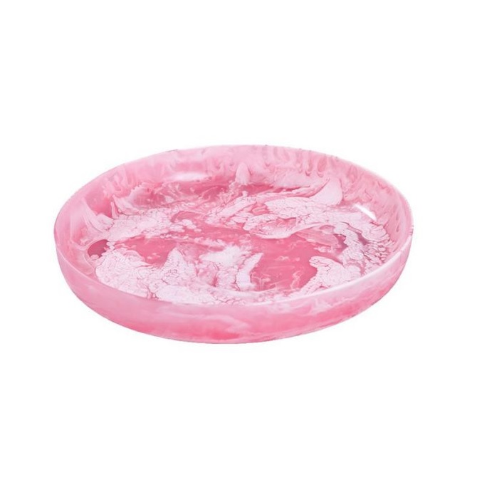 Nashi Medium Round Platter - Pink Swirl