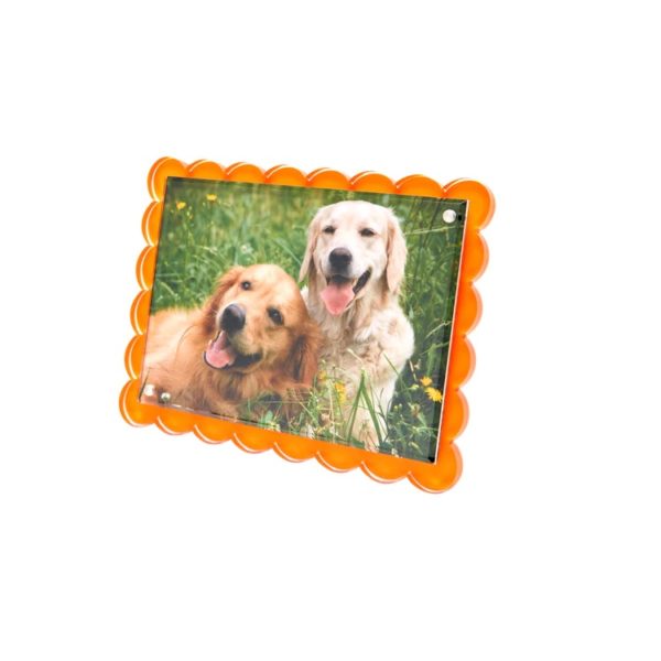 Beveled Scallop Frame - Orange