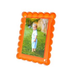 Beveled Scallop Frame - Orange