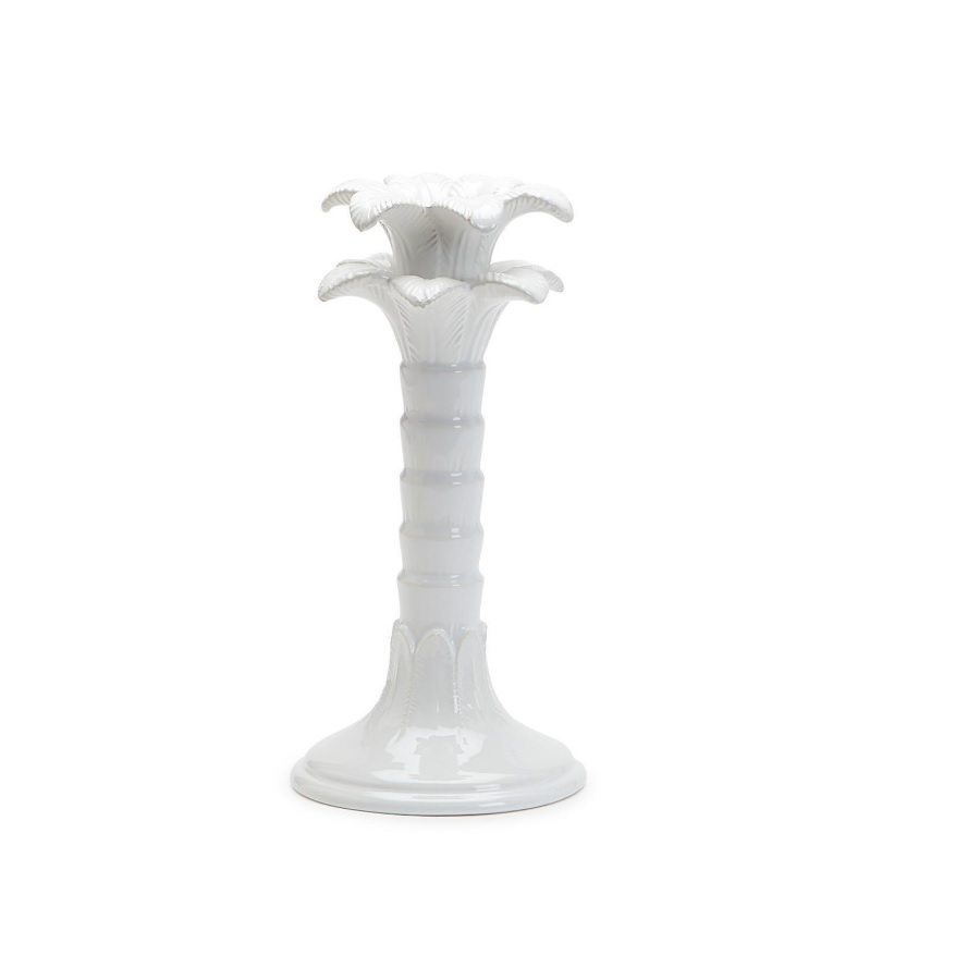 Palm Leaf Taper Candlestick Holder