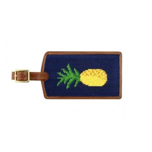 Pineapple Needlepoint Luggage Tag