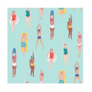 Riviera Swimmers Cocktail Napkins