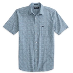 Fish Hippie Rumfront Short Sleeve Shirt - Glen Blue