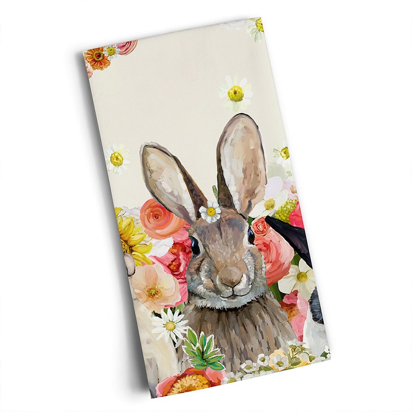 Springtime Bunny Pals Tea Towel