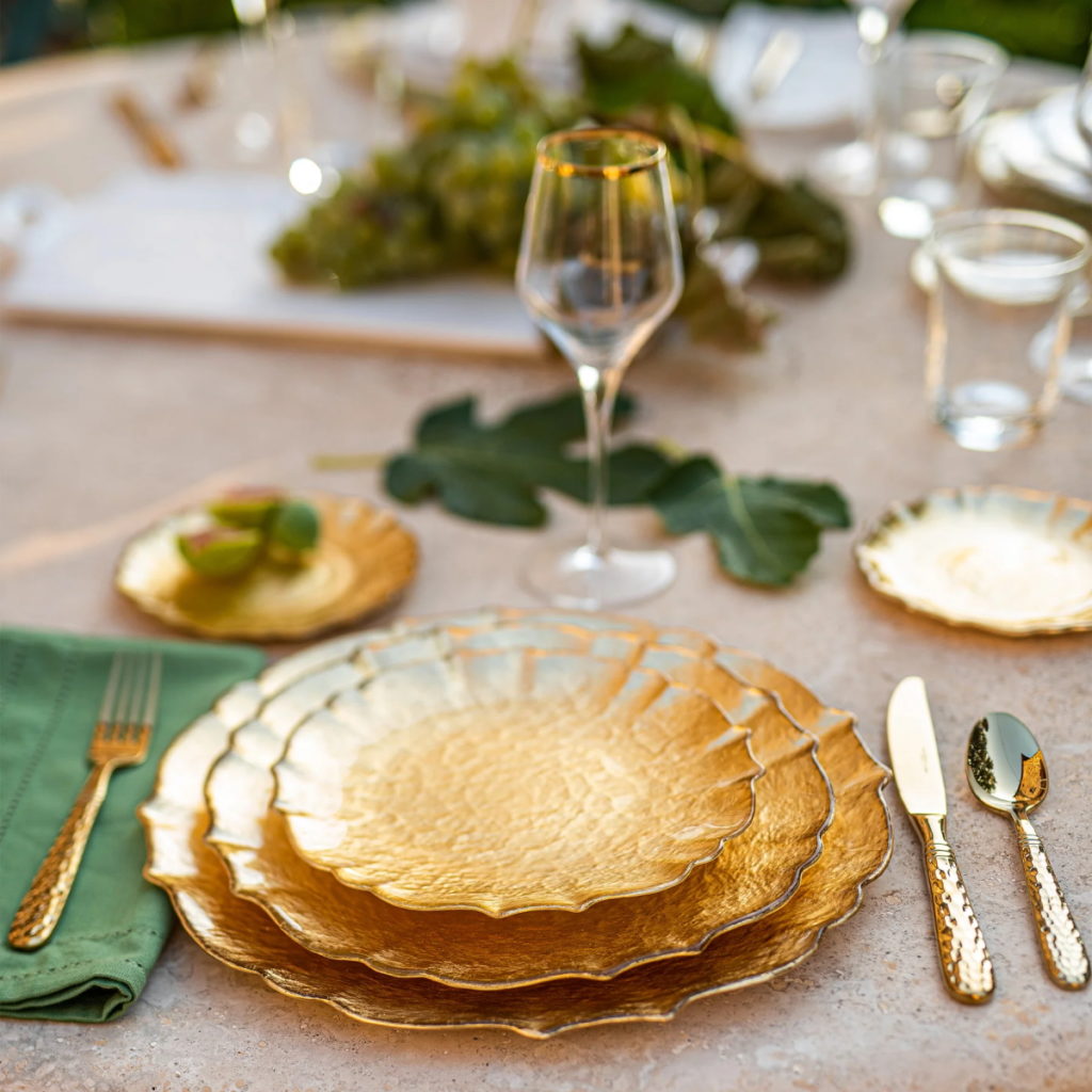 Vietri Baroque Glass Gold