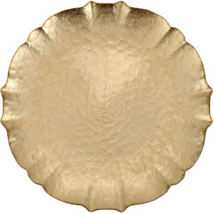 Vietri Baroque Glass Gold Charger Service Plate