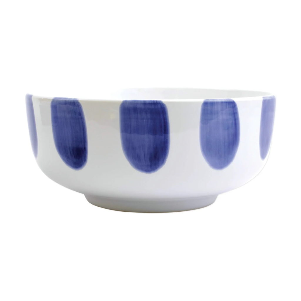 Vietri Santorini Dot Large Footed Serving Bowl