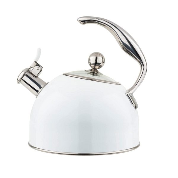 Viking Culinary 2.6 Qt Stainless Steel Whistling Kettle White Berings