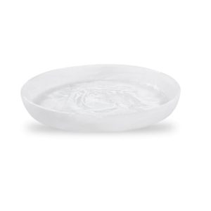 Nashi Medium Round Platter - White Swirl