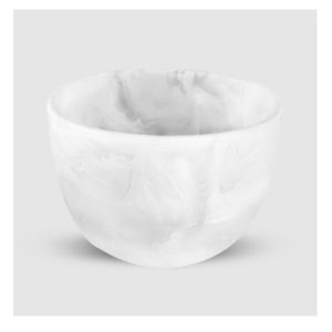 Nashi Resin Small Deep Bowl - White Swirl