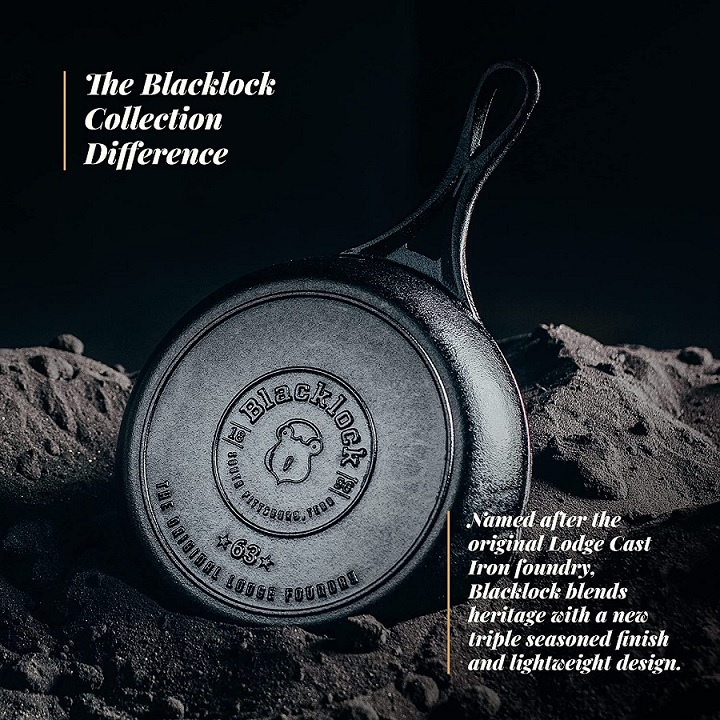 Blacklock '63 Triple Seasoned 7" Cast Iron Skillet