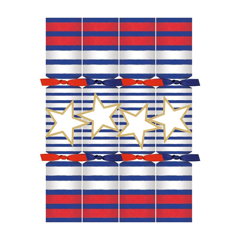 Breton Stripe Celebration Crackers - Red/White/Blue