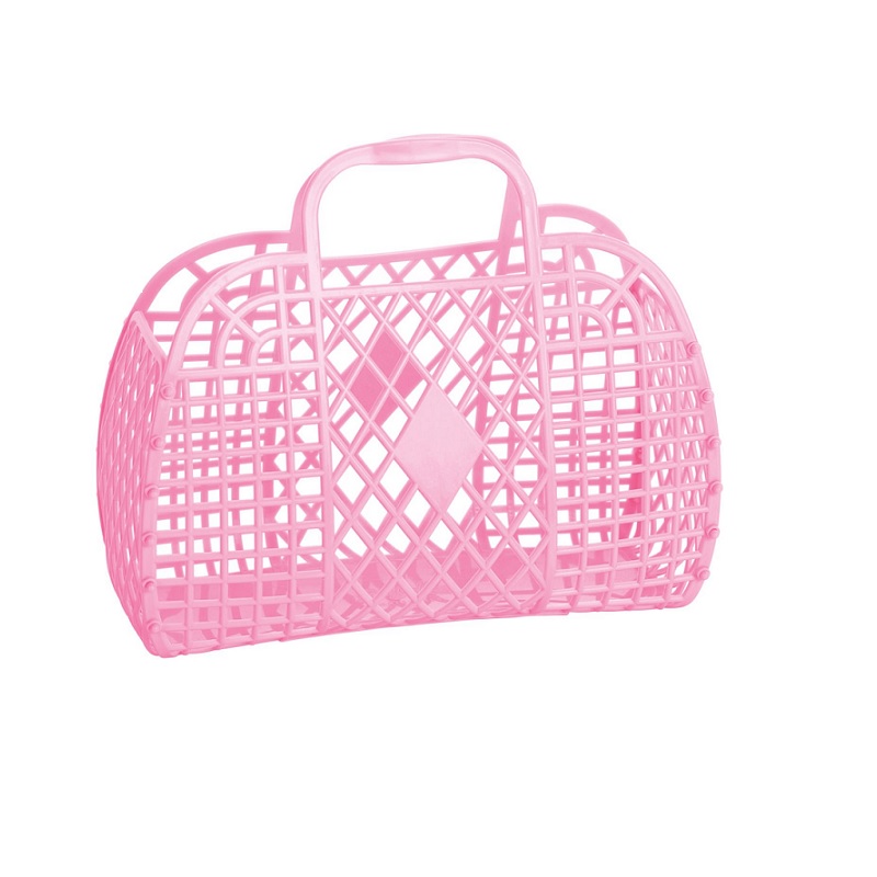 Retro Basket (Small) - Bubblegum Pink