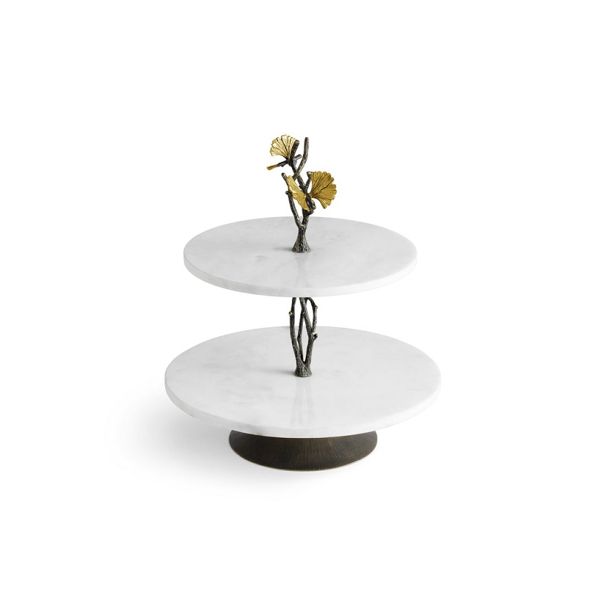 Michael Aram Butterfly Ginkgo Small Marble Etagere | Berings
