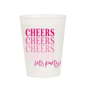 Cheers Let's Party Pink Ombre Cup
