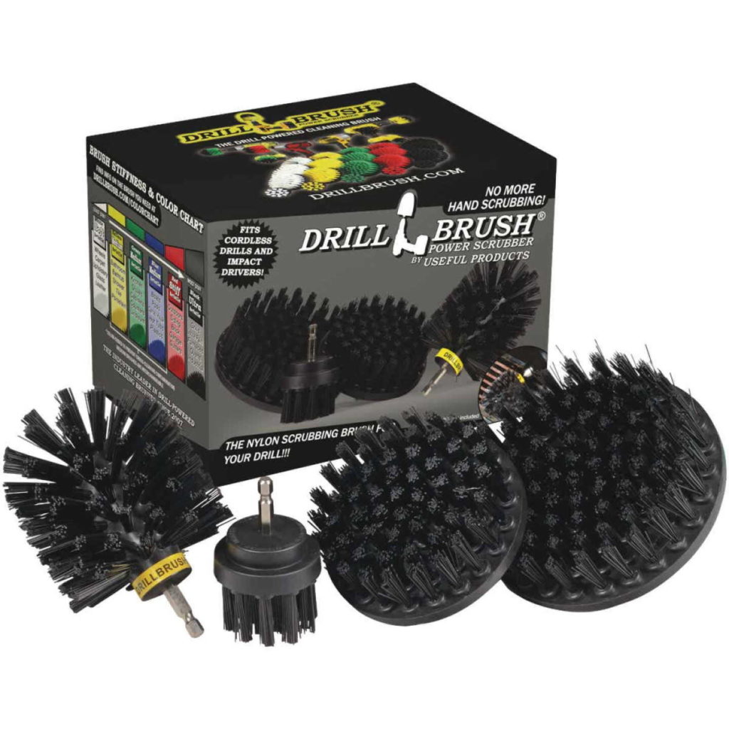 Drillbrush BBQ Grill Cleaning Ultra Stiff Black Drill Brush Set
