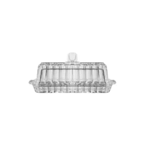 European Cut Crystal Covered Butter Cheese Dish