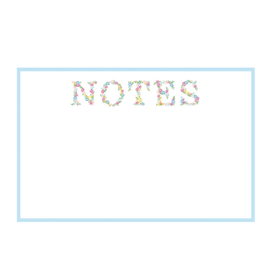 Floral Notes Slab Notepad