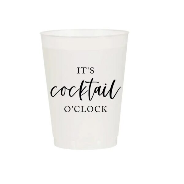It's Cocktail O'Clock - Set of 10 Reusable Cups