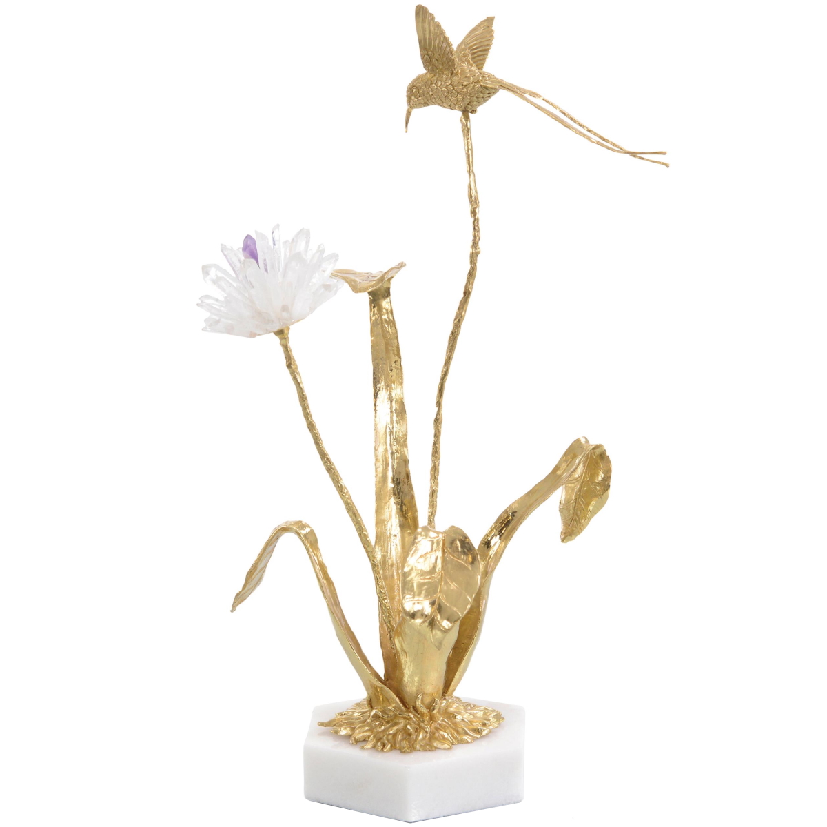 JohnRichard Flower and Hummingbird Sculpture Berings