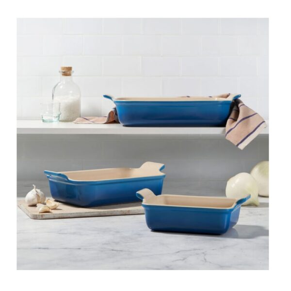 Le Creuset Heritage 3-Piece Rectangular Baking Dish Set - Marseille