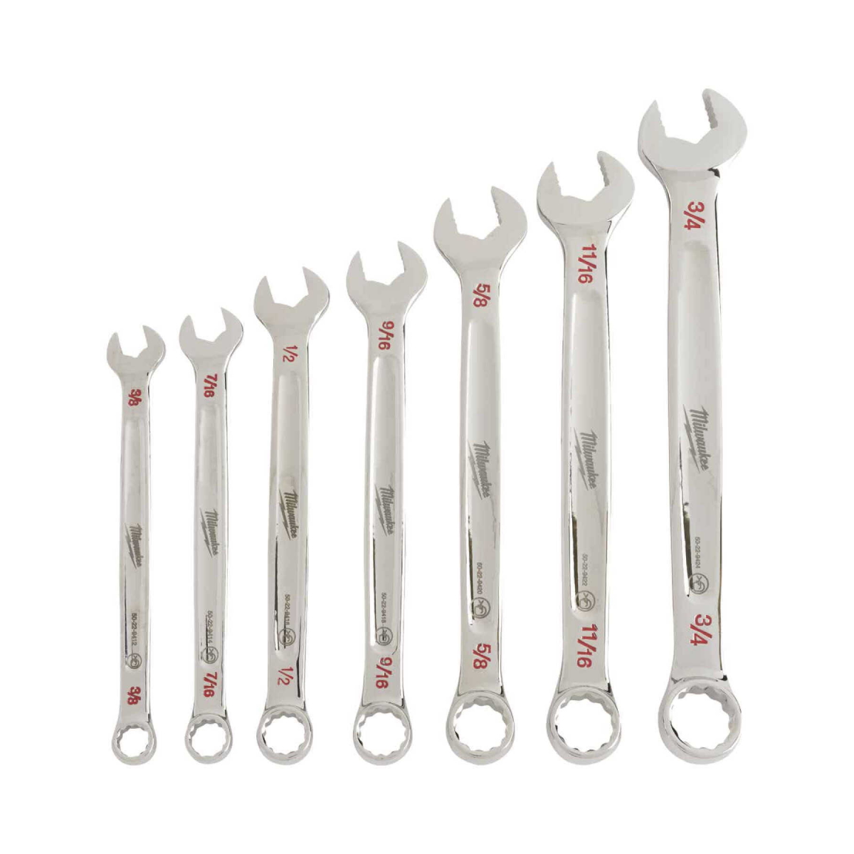 Milwaukee 7pc Combination Wrench Set - SAE