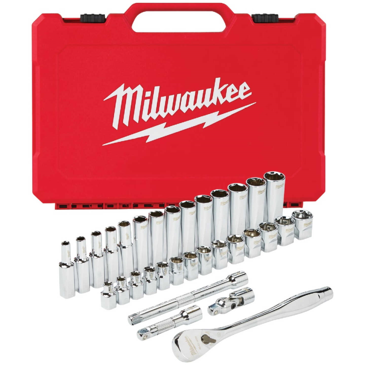 Milwaukee Metric 38 Drive 6-Point Ratchet & Socket Set