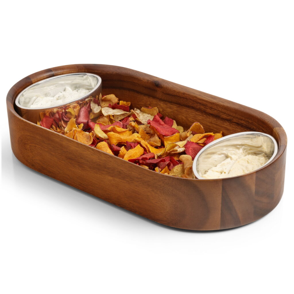 Nambé Oblong Nest Chip & Dip Berings