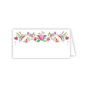 Hand Painted Otomi Floral Place Card