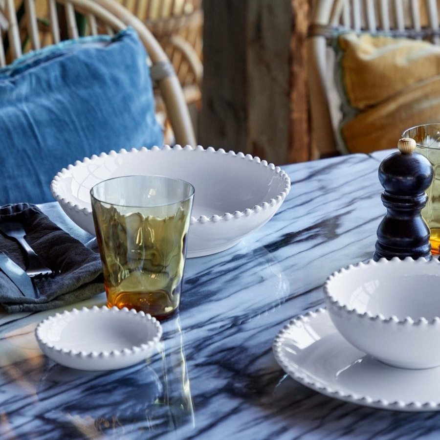 Costa Nova Pearl Salad Bowl White Berings