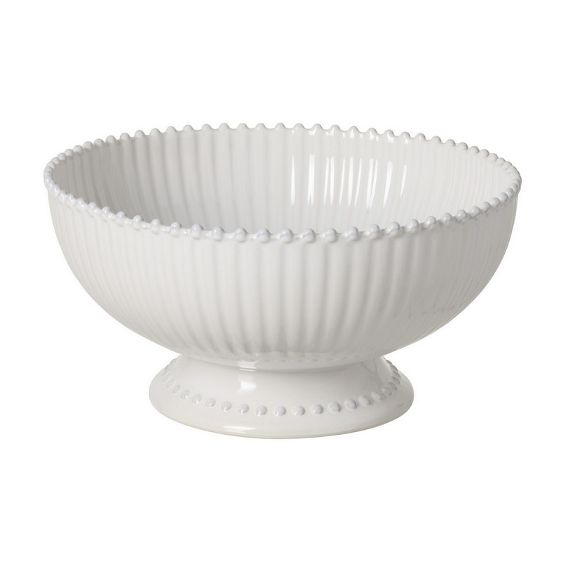 Pearl White Footed Bowl