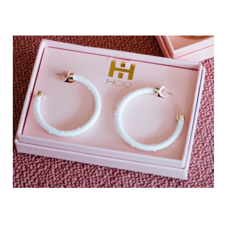 Hoo Hoops - White with Pearls
